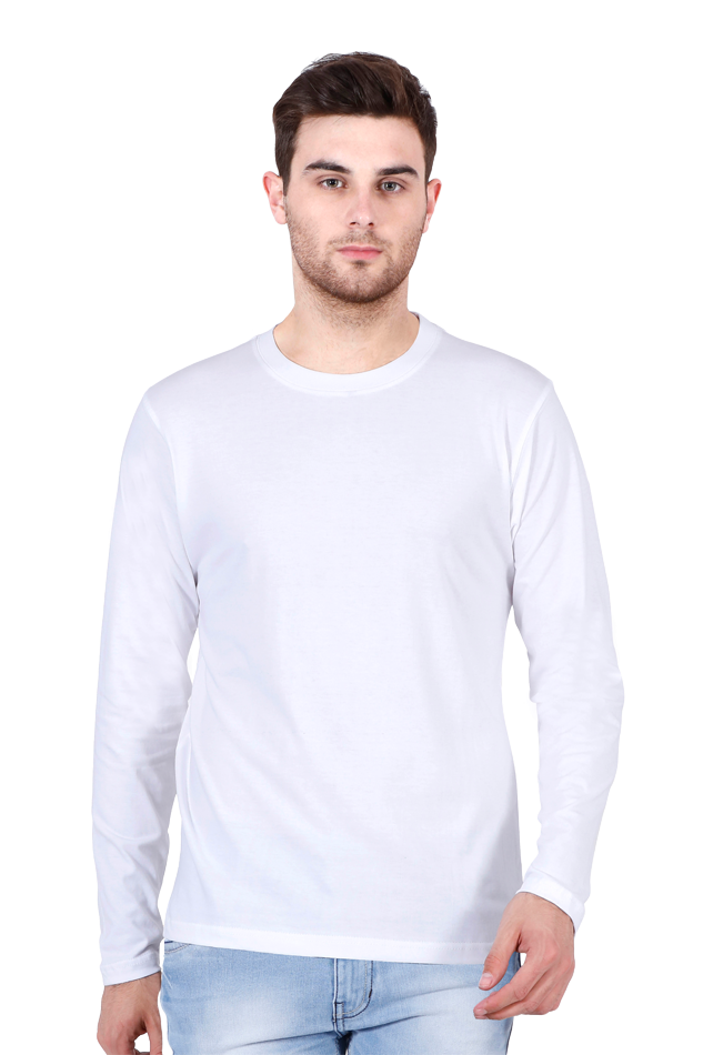 Male Round Neck Full Sleeve White Or Black