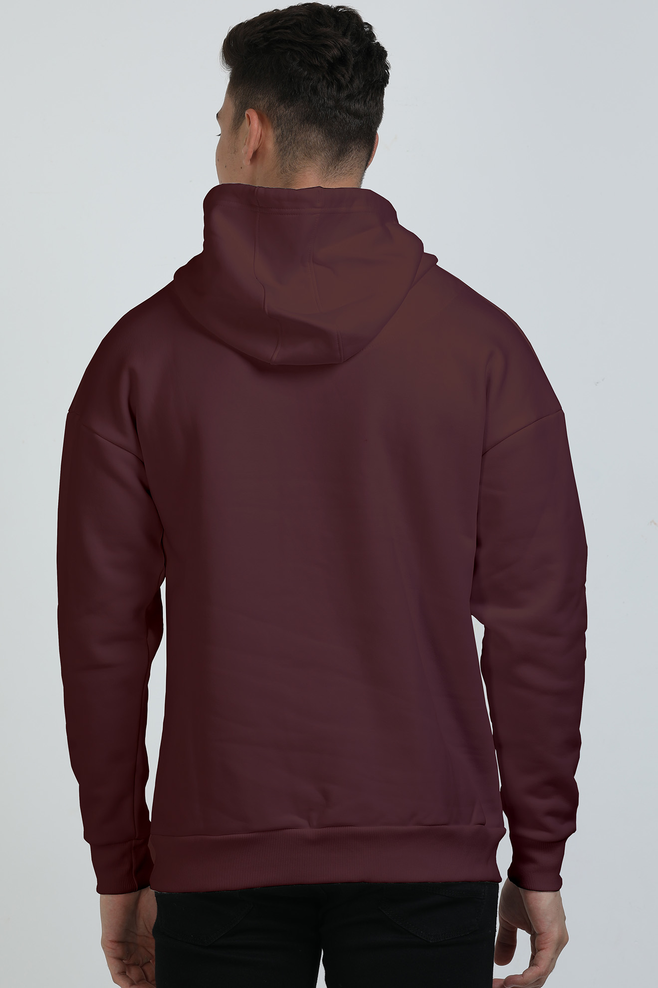 Oversized Hooded Sweatshirt Maroon