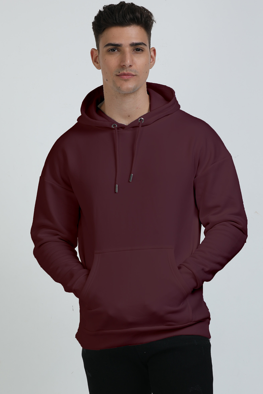 Oversized Hooded Sweatshirt Maroon