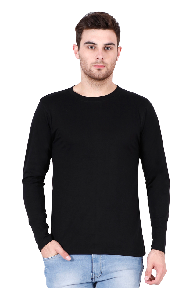 Male Round Neck Full Sleeve White Or Black