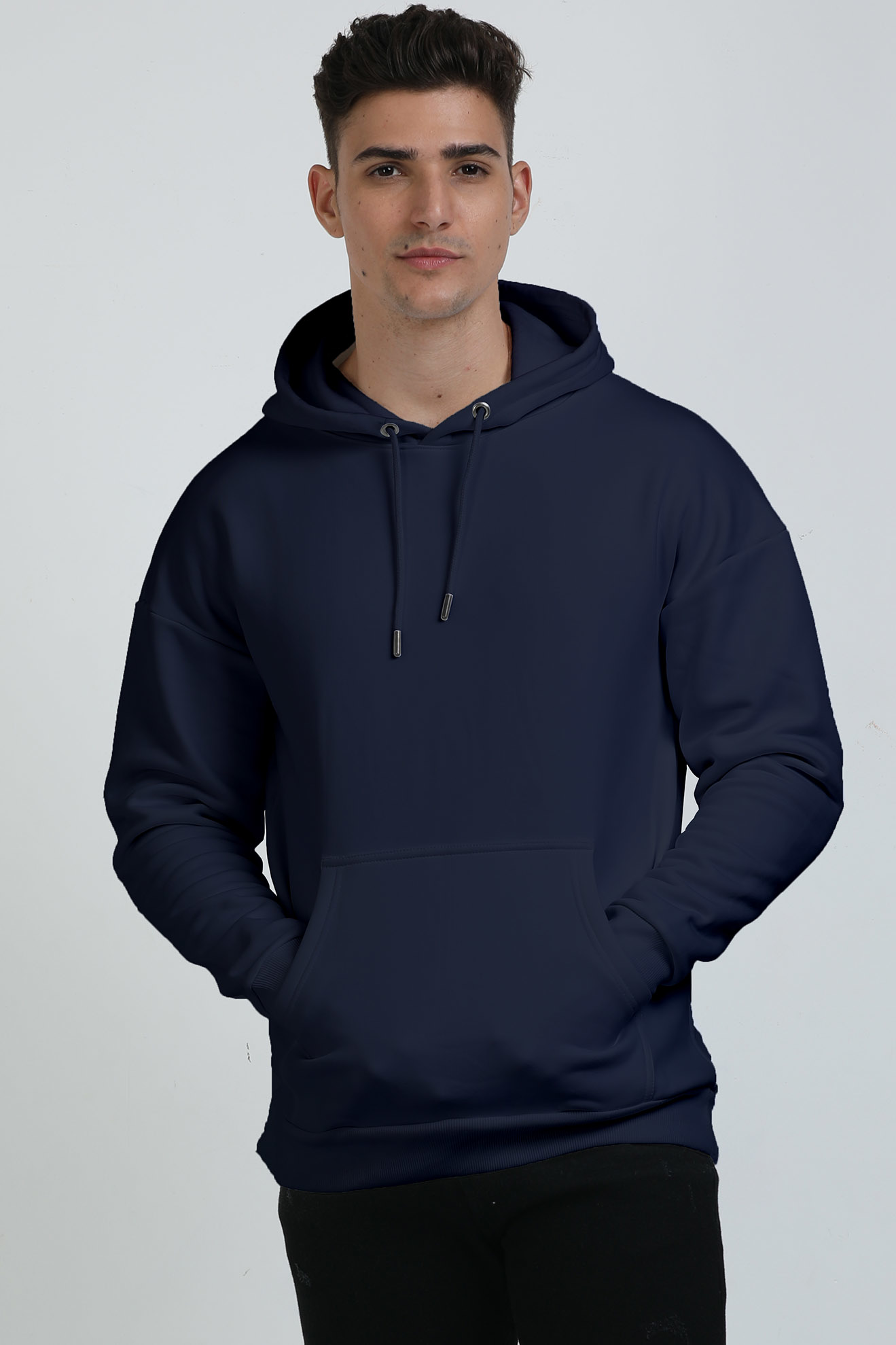 Oversized Hooded Sweatshirt  Navy blue