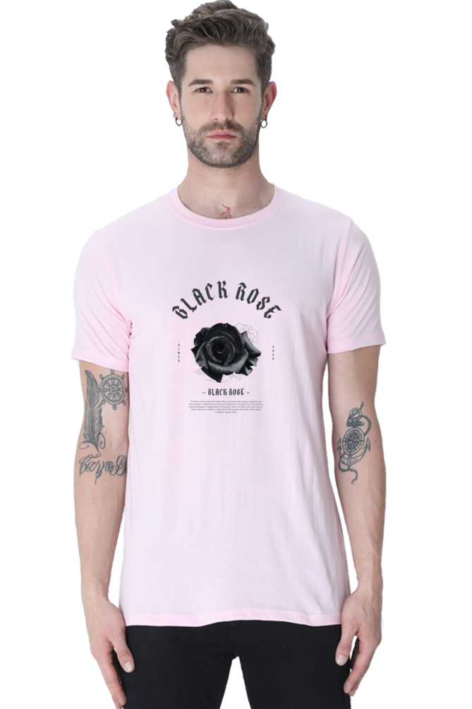 Black Rose Cotton T-Shirt