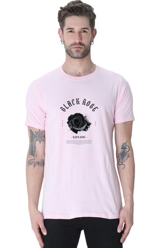 Black Rose Cotton T-Shirt