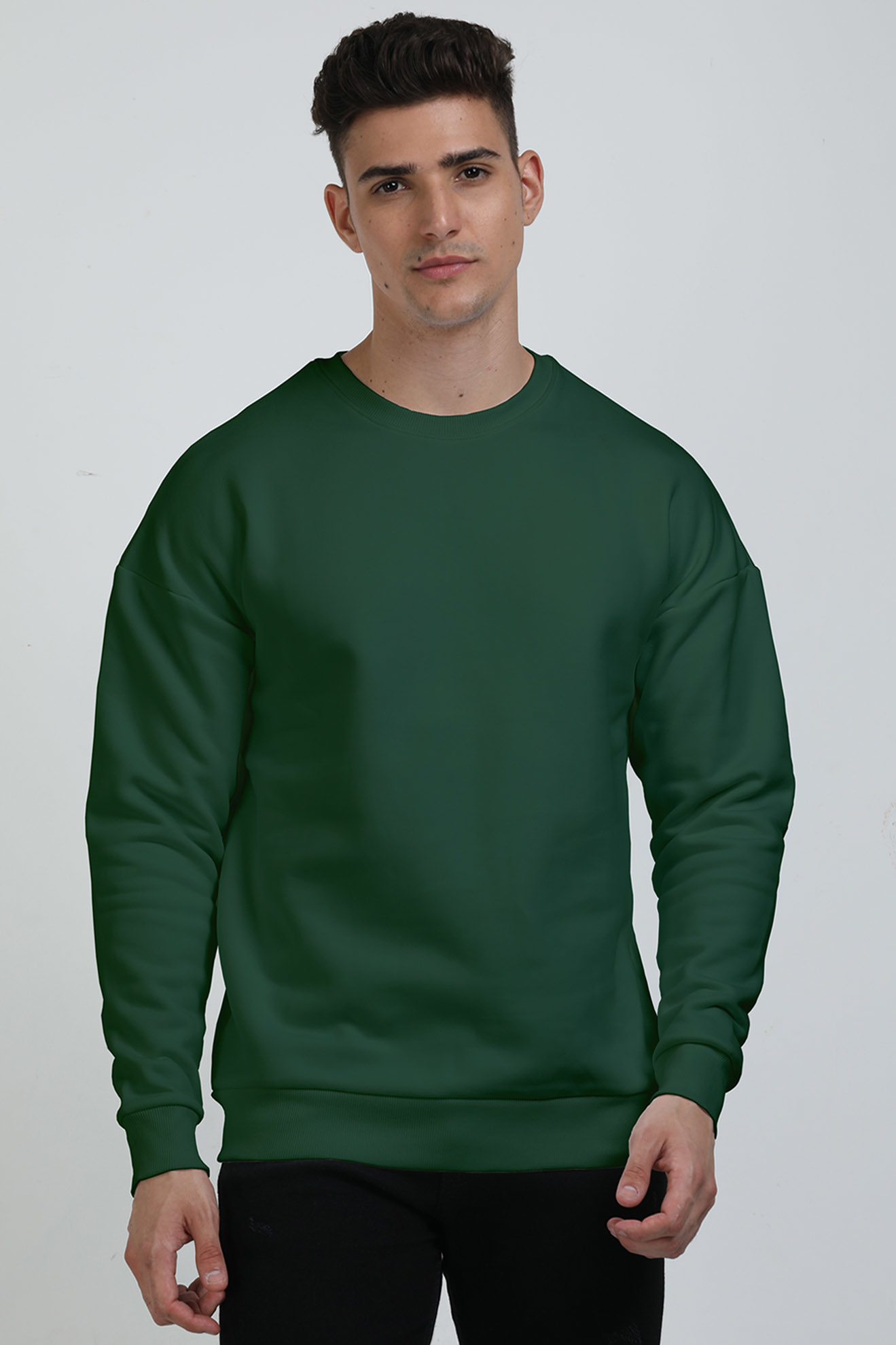 Oversized sweatshirt Bottle Green