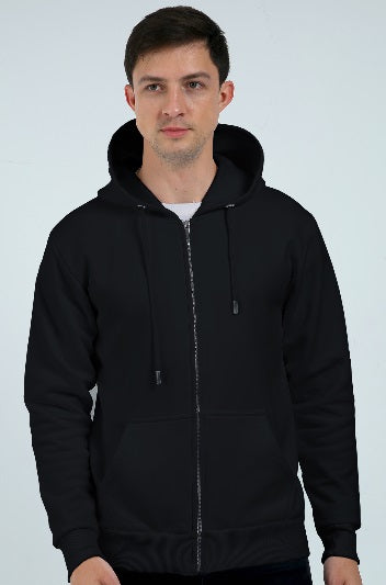 Black Music Oversized Zipped Hoodie